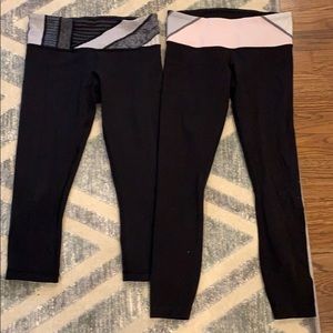 Bundle of 2 Lululemon Wunder Under Capri & 7/8